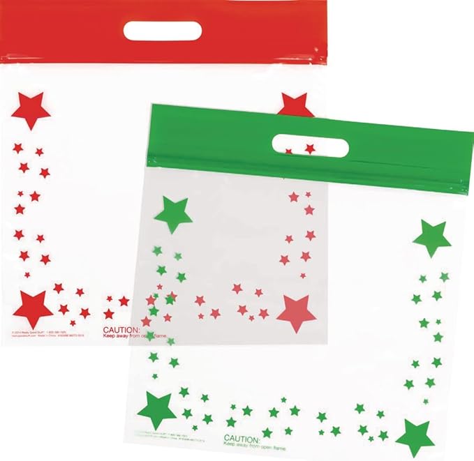 Really Good Stuff Group-6 Color Storage Bags - Set of 12