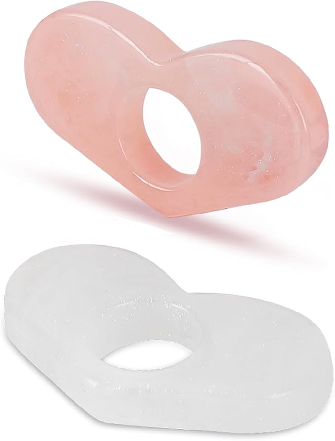 Kartterfly Thumb Page Holder for Reading 2Pack, Starry Sky Thumb Bookmark, Heart-Shaped Book Opener Holder, Book Finger Page Holder, Book Accessories for Reading Lovers(Pink,White)