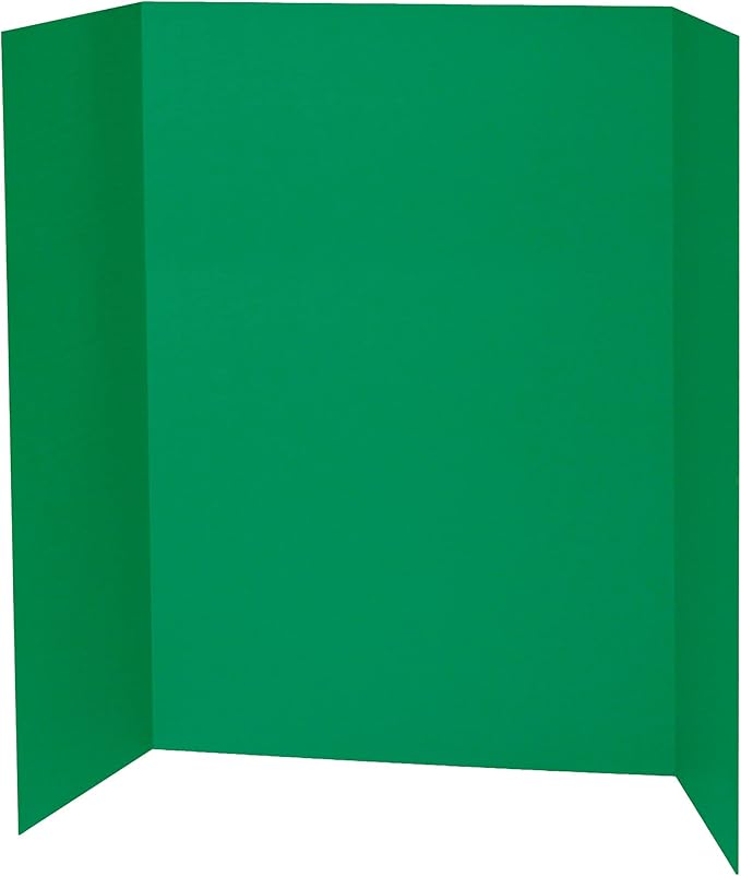 Pacon Presentation Boards P3768, Single Wall, 48" x 36", Green, 24 Count