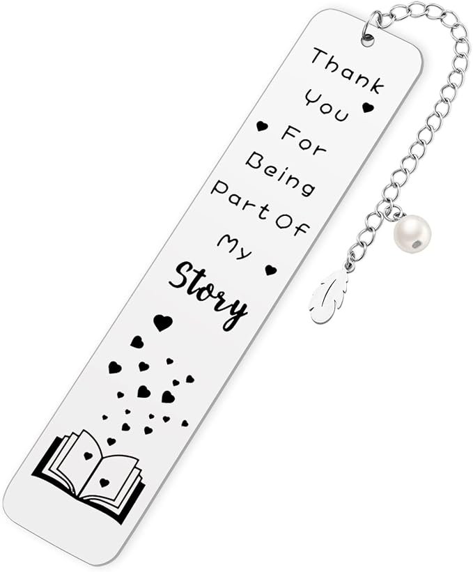 Teacher Gifts for Women Men, 2026 Teacher Graduation Gifts - Thank You for Being Part of My Story Appreciation Metal Bookmark Birthday Christmas Retirement Teacher Gifts from Students