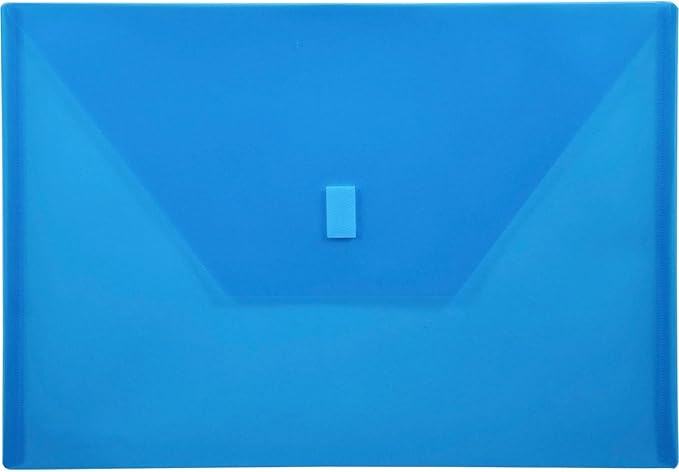 Lion Design-R-Line Poly Envelope, 9-3/8 x 13 Inches, Transparent Blue, 1 Envelope (22080-BL)