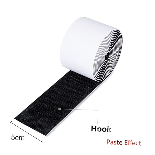 BESPORTBLE 1Roll Pedalboard Tape Self-adhesive Guitar Effect Sticker for Pedal Mounting Temperature Resistant Hook Loop Fastener for Electric Guitar Pedals Convenient