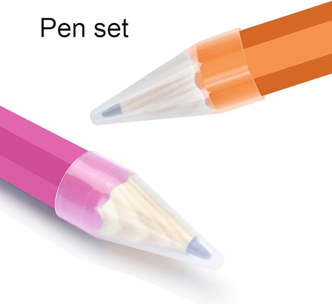 BUSHIBU Wooden Jumbo Pencils for Prop/Gifts/Decor - 14 Inch Funny Big Novelty Pencil with Cap(Orange Red) for Schools and Homes