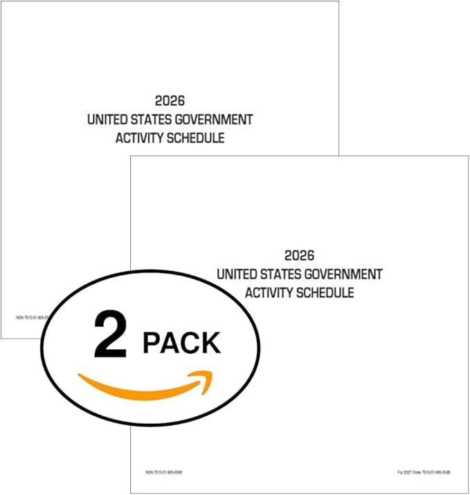 2026 Unicor United States Government Individual Activity Schedule, Pack of 2