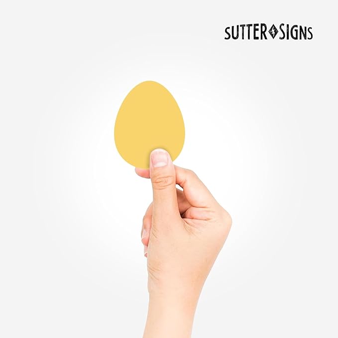 Easter Egg Cutouts 108pcs with Glue Dots | Paper Cut Out Shapes for Bulletin Board, Classroom Door Decor, Teacher Decorations, and Crafts