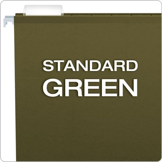 Pendaflex Extra Capacity Reinforced Hanging File, 3", Legal Size, Standard Green, 1/5 Cut, 25/BX (04153x3)