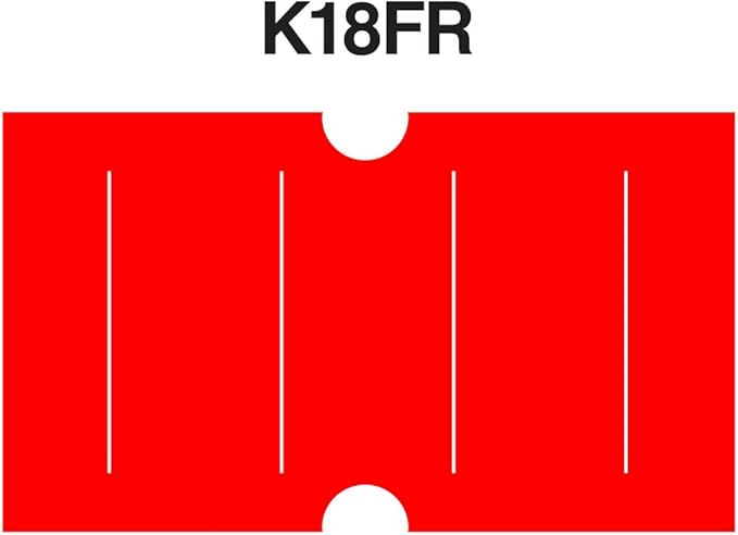 Labels to fit: Motex MX5500, Towa GS Series,Halmark Model H, Kenco 18-8,000 Labels by Kenco (Fluorescent Red)