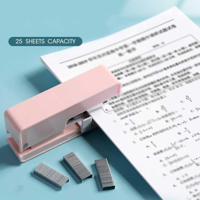 Multifunctional Stapler with Staples 25 Sheets of Effortless Paper Book Binding and Binding Machine Office Supplies(D)