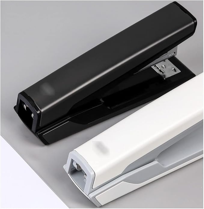 Desk Stapler Labor-Saving Staplers Staplers Office Heavy Duty White Student Stapler 25 Pages Capacity to Send 1 Box of Staples School Supplies (Color : A)