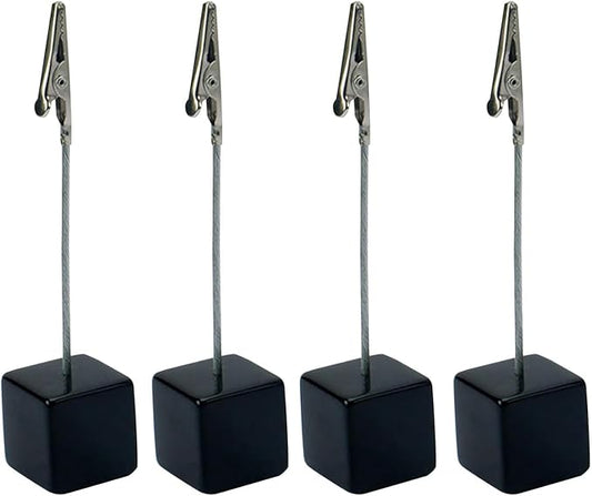 4Pcs Memo Clip Holders Stand with Alligator Clasp Pictures Card Paper Note Clip for Office Home Use Desk Accessories and Workspace Organizers(ZS530)