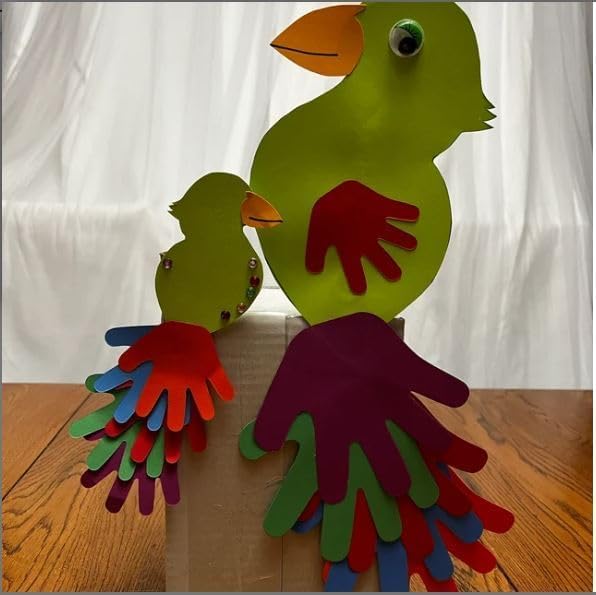 SHAPES ETC. 31 Pcs Hand Assorted Color Cut-Outs 5.5in, Construction Paper Shapes, Bulletin Board Decorations, DIY Crafts, Unity and Diversity, Wall Cutouts, Made in USA