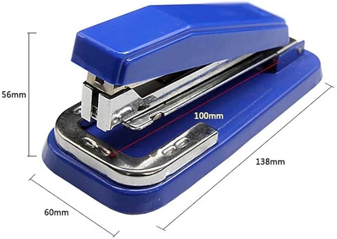 360 Degree Rotating Stapler Desktop Stapler with Staples Chisel for Office Stationery School(Blue)
