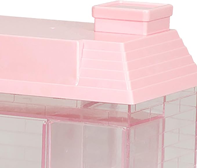 Desktop Shelf, Pink Playful Whimsical Desk Organizer with 3 Drawers, Desktop Storage Box Aesthetic Desk Organizer Table Top Mini Bookshelf for Home, School, Office