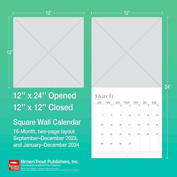 Graphique 2024 A Parisian Life Wall Calendar | 12” x 12” | Thick Paper | Home & Office Organizer | Large Monthly Grid | 3 Languages & Marked Holidays | 4 Month Preview Page for 2025