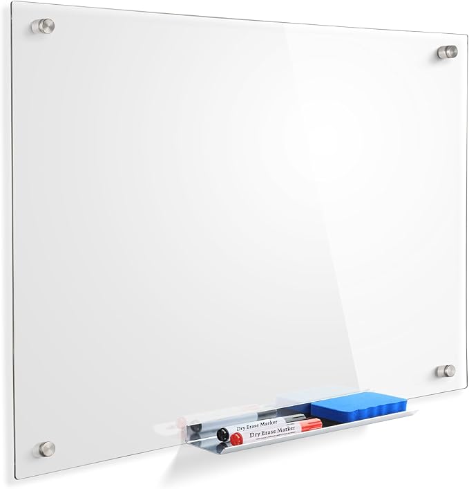 Acrylic Clear Non-Magnetic Dry Erase Board for Wall,White Board 48”x36”,Frameless Magnetic Dry Erase Board for Office,Classroom and Home/for Kids,Students,Adults.90120C