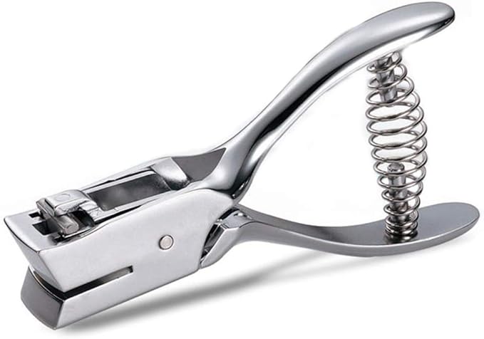 Metal Single Oval Hole Puncher Hand Held Paper Punch Cut Plier for Scrapbooking Border School Office Supplies