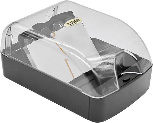 Business Card Box, Lightweight Desk Organizer with Clear Lid Storage up to 350 Cards Credit Cards Holder File Box Storage for Tabletop Office(COLOR:S)