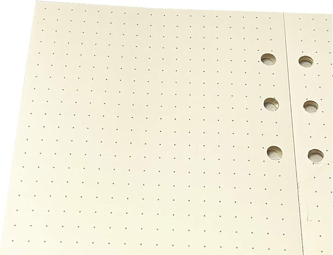 Spiral Notebook Refill,6 Ring Binder Refill,for Filofax/Personal Journal,Doted Paper 45sheets/90 pages, 100gsm quality,Harphia (A6 3.74 x 6.77'',Dotmattrix)