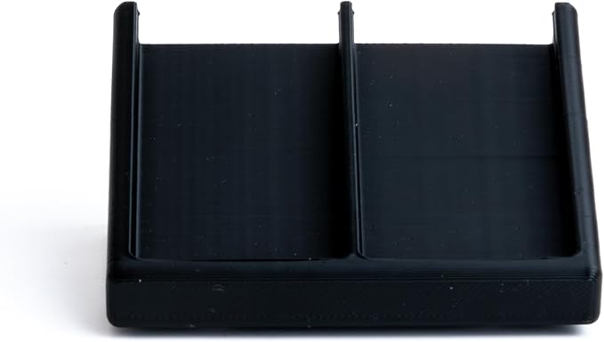 Remote Holder Organizer Pedestal Caddy compatible with Lutron Pico Remotes, Anti-Slip Feet, Holds 2 Remotes, Black, Indoor Use Only