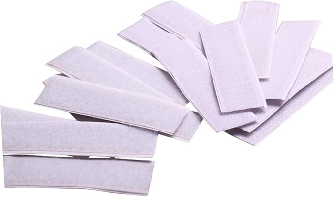 10 Pack White Burlap Ruffled Table Skirt Rug Pad Tape Self-Adhesive Pads for Home Office