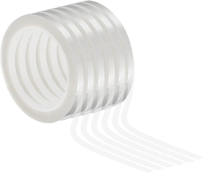 PATIKIL 1/4" Whiteboard Tape, 6 Pack Thin Dry Erase Tape for Graphic Chart Marking DIY Art, Transparent