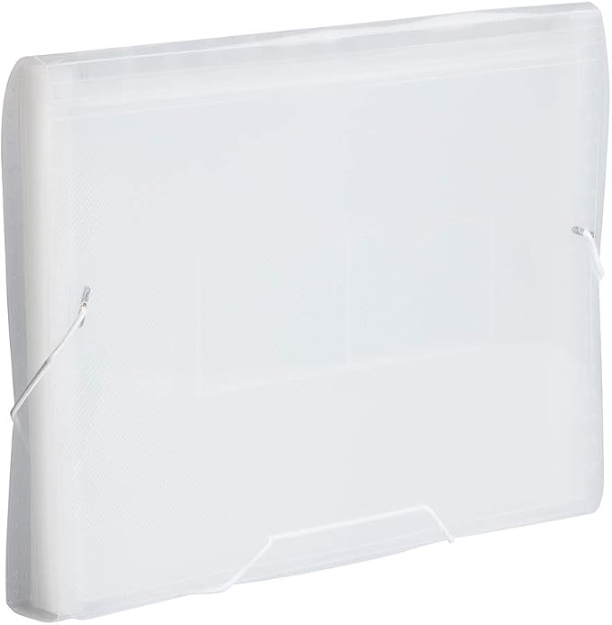 JAM PAPER Accordion Folders - 13 Pocket Plastic Expanding File - Legal Size - 10 x 15 - Clear - 2/Pack