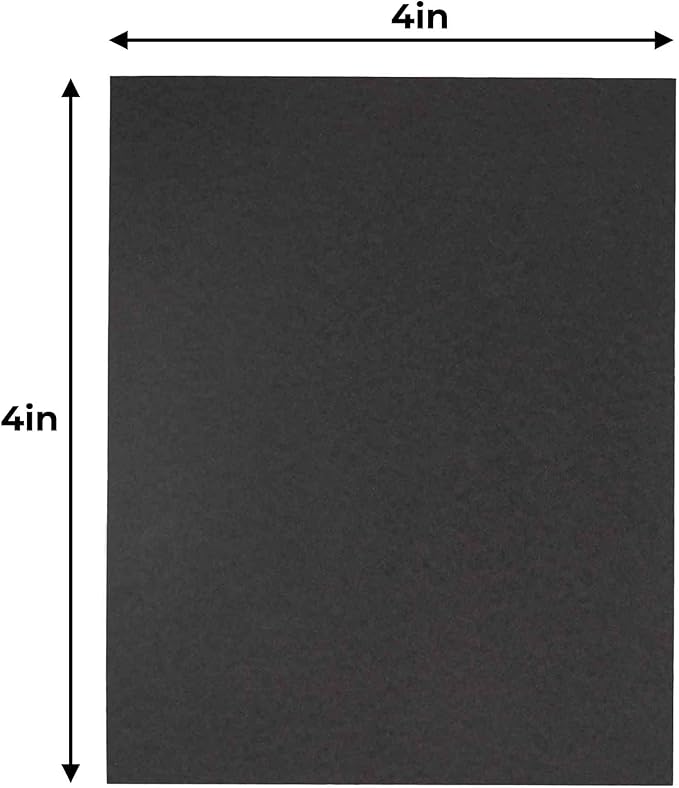 CountryArtHouse 4x4 Black Foamboards Acid-Free 3/16" Black Foam Core for Framing, Presentations, Crafts & More 100 Pack of Foam Boards