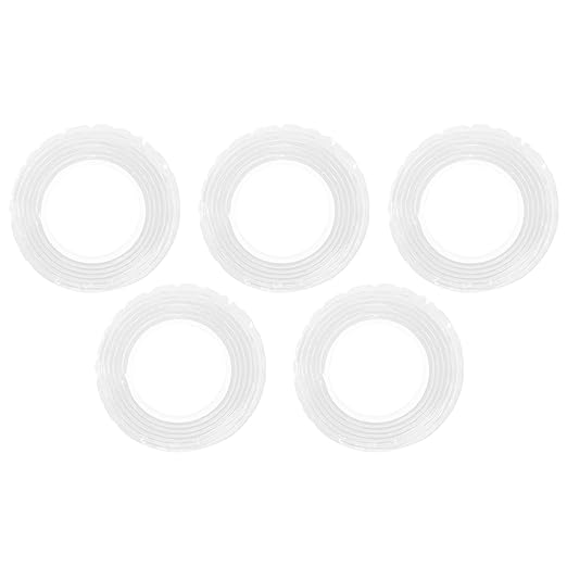 TANIQIACA 10Pcs Double Sided Tape, Washable Reusable Transparent Adhesive Tape Fasteners, Strong Adhesion No Trace Easy to Use, Ideal for Mounting Items on Wall