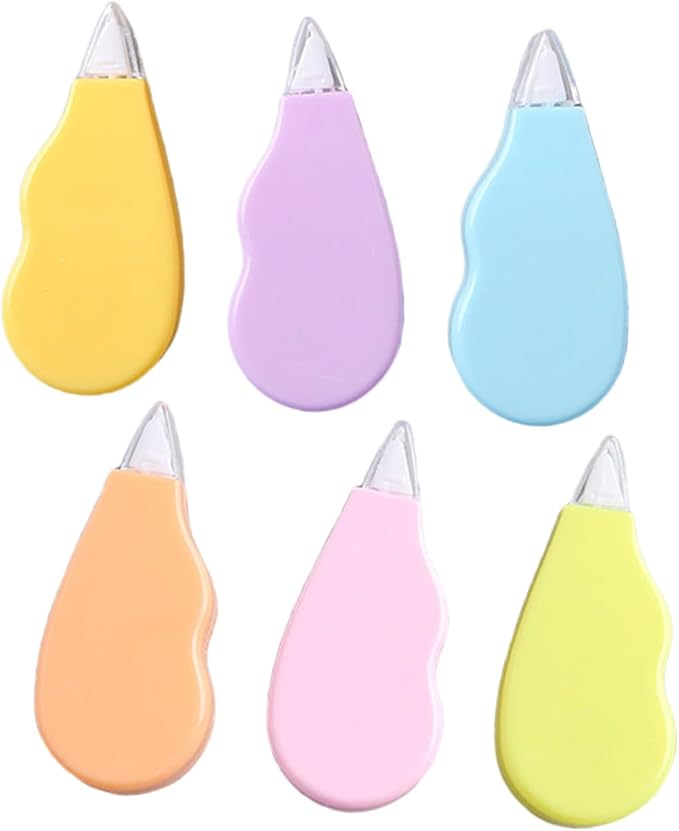 6pcs Correction Tape Set for Students Small Portable School Stationery Pastel Color Correction Tape for Writing Mistakes for Studying and Office Use