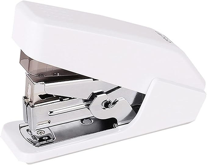 Liudan Stapler Stapler Handheld Stapler Rotating Stapler Classroom or Desktop Accessories Can Hold 20 Paper Pages 3 Colours Office Stapler (Color : White, Size : C)