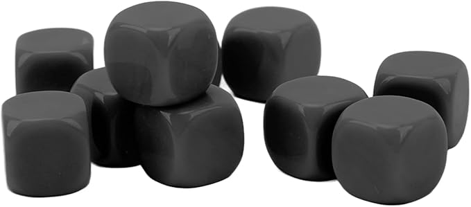 Drfeify Creative Crafts 30pcs in Established for DIY Projects and Educational Purposes, DICADOS of Plastic 6 Sides for Activities in The Classroom (Black)