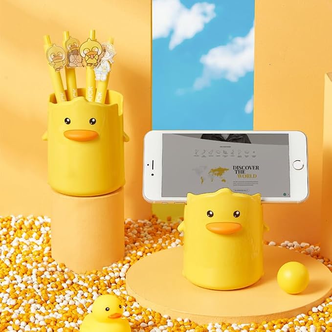 Adorable Cartoons Pencil Holders - Multifunctional Desktop Organizers (Duck)