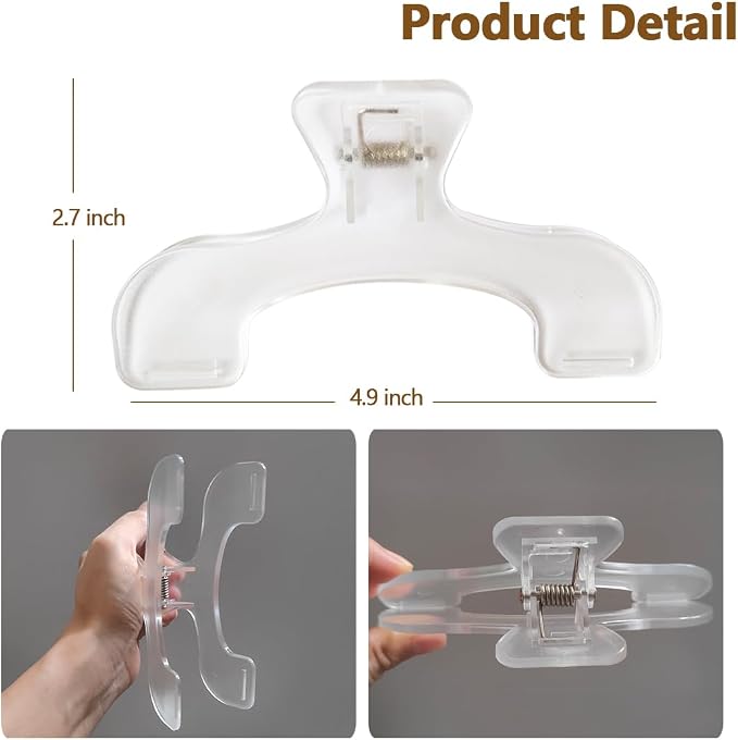 Transparent Book Page Holder for Reading, Book Opener Holder Convenient for Reading Teaching and Fixing Music Book, Page Marker Clips for Teacher Clerk 2Pcs