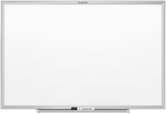 Quartet Magnetic Dry Erase White Board, 48"W x 36"H Whiteboard, Nano-Clean Surface Resists Ink Stains, Silver Aluminum Frame (SM534)