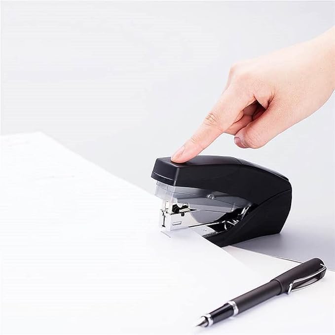KUYWLMKMZZ Desk Stapler Desk Staplers Binding Machine Can 20 Sheets Capacity Staplers for Desk Easy and Labor-Saving Binding Machine Office Supplies Gifts School Supplies (Color : Black)