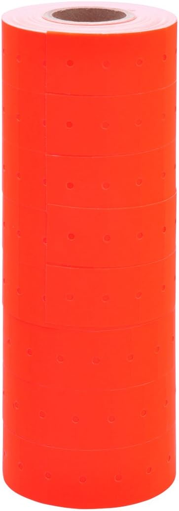 Fluorescent Red Removable Adhesive Labels to fit Towa® GS Series/Halmark/Century Price Guns 16 Pack (Free Ink roll Included)