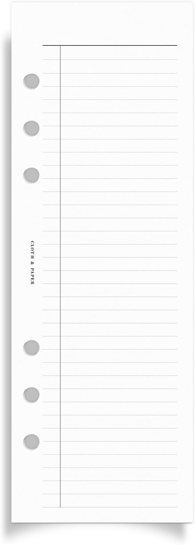 Cloth & Paper Half Page Task Inserts – A5 6-Ring Planner Refills – 30 Pages (15 Double-Sided) – Minimal To-Do List, Daily Planner, Grocery List, Chores, Goals, Notes & Priorities Organizer