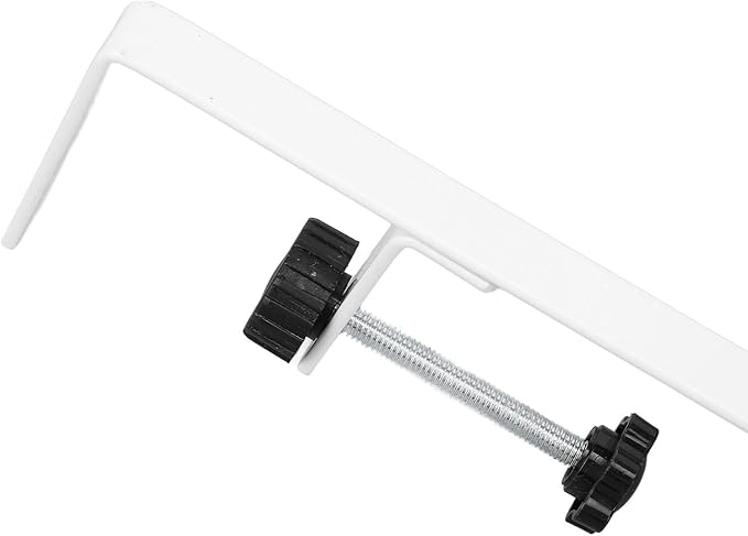 Dioche Clamp on Desk Hanging Desk Organizer Adjustable Carbon Steel ClampOn Organizer for Effective Office Storage - Stylish White Design (White)