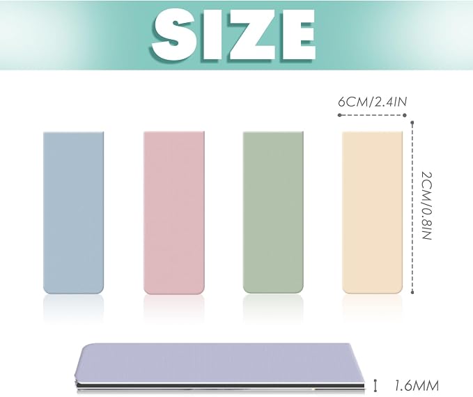 30 Pieces Bookmark, Magnetic Bookmarks for Women, Men, Book Lovers, Bookmarks Bulk for Students Teachers Reading, Morandi Color Bookmark