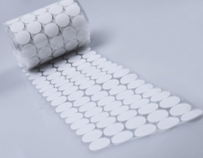 1000pcs 3/4" Diameter Sticky Back Dots Hook & Loop Adhesive Tapes White