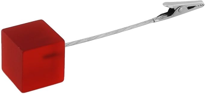 Xiaoyztan Memo Clips Holder,Red Cube Table Number Holders,Paper Note Clip for Office Home Use, Office Memo Holders, Desk Accessories and Workspace Organizers,Pack of 10