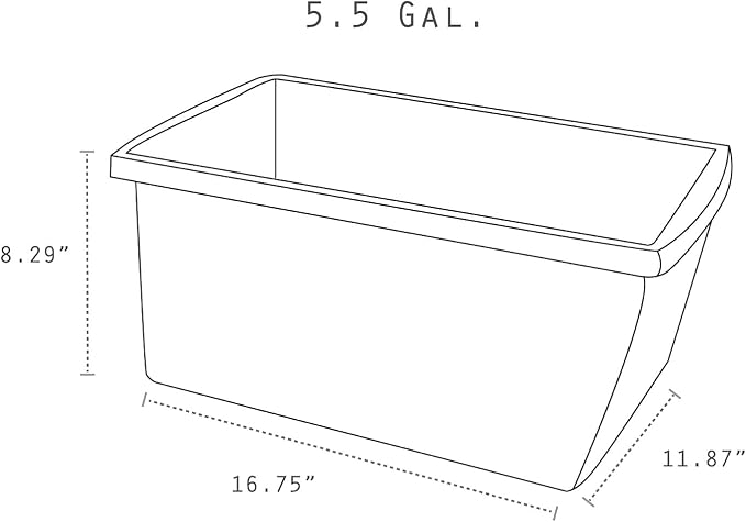 Storex 5.5 Gallon Storage Bin – Plastic Classroom Organizer for Books and Supplies, Violet, 1-Pack (61486A06C)