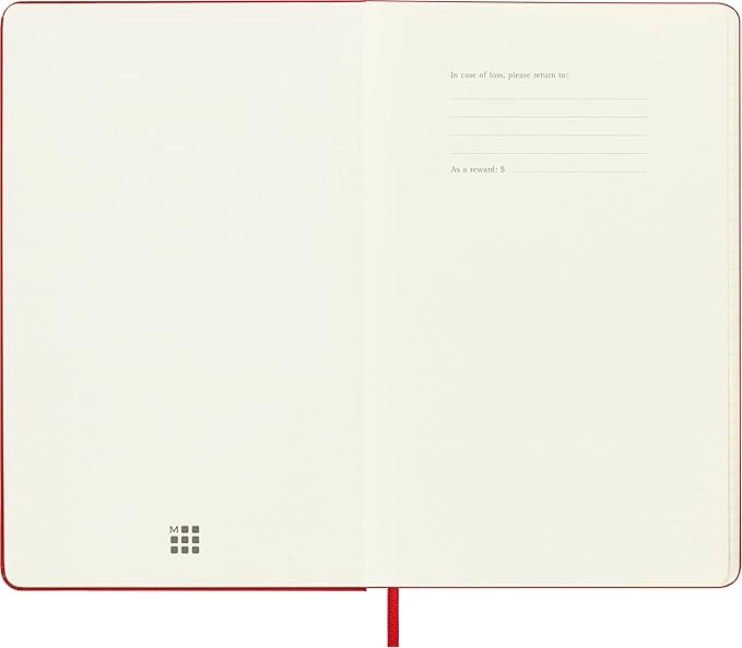 Moleskine Classic 18 Month 2025-2026 Weekly Planner, Hard Cover, Large (5" x 8.25"), Scarlet Red, 208 pages