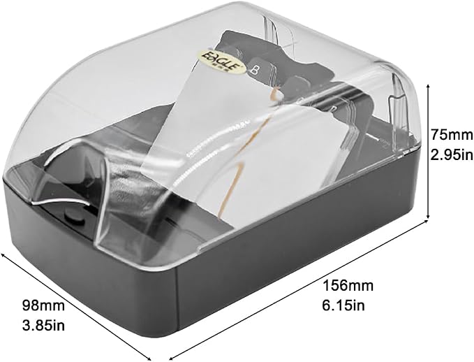 Business Card Box, Lightweight Desk Organizer with Clear Lid Storage up to 350 Cards Credit Cards Holder File Box Storage for Tabletop Office(COLOR:S)