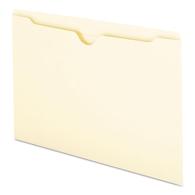 Smead File Jacket, Reinforced Straight-Cut Tab, Flat-No Expansion, Legal Size, Manila, 100 per Box (76500)