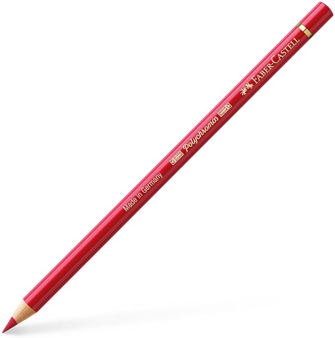 Faber-Castell Polychromos Artists' Single Pencil - Colour 223 Deep Red