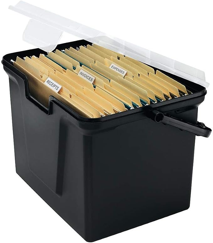 Office Depot 30% Recycled Portable File Box, 10 11/16in.H x 14 11/16in.W x 10 3/8in.D, 50649