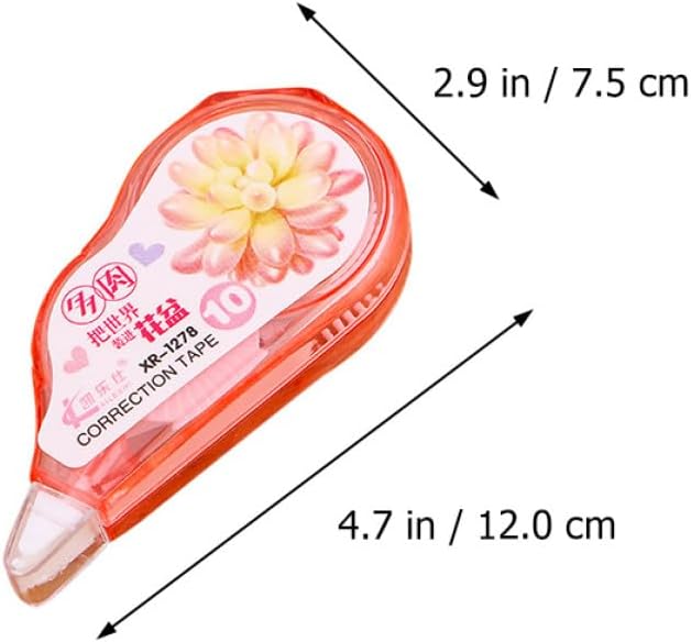 HANABASS 5pcs Correction Tape for Students Easy-to-use Applicator, Office Stationery Supplies for Homework and Writing Corrections Random Style
