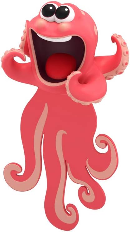 Cartoon Bookmarks, 3D Stereo Wacky Animal Page Mark, Ouch Ocean Series, Funny Cute creatived Gifts for Children, Adult, PVC (Octopus)
