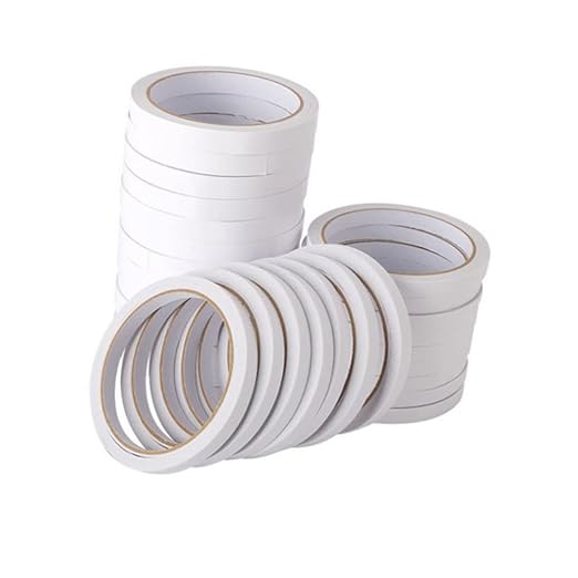 TEHAUX 6pcs Transparent Double-Sided Adhesive Tape Reusable Craft Fastener for Office School and DIY Projects Easy to Cut Strong Adhesion to Smooth Surfaces